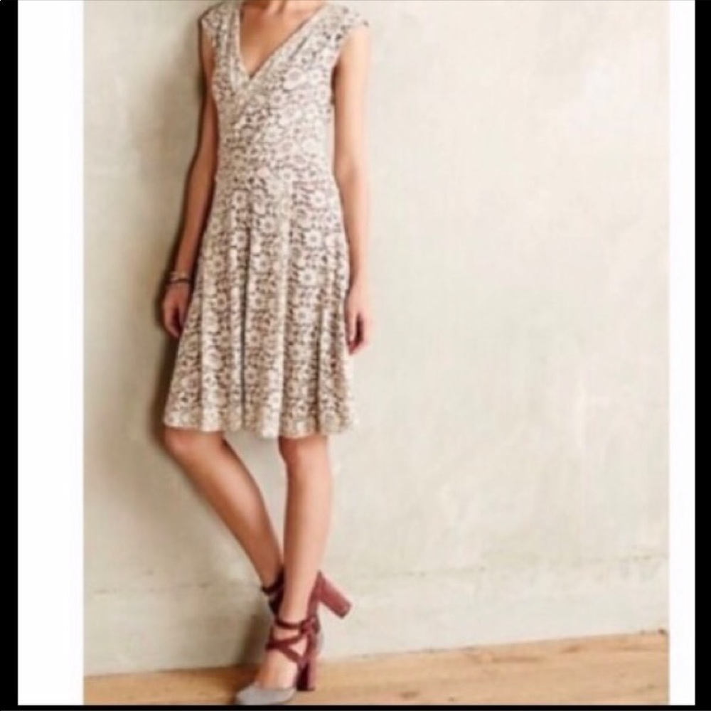 Anthropology Lace Wrap Dress